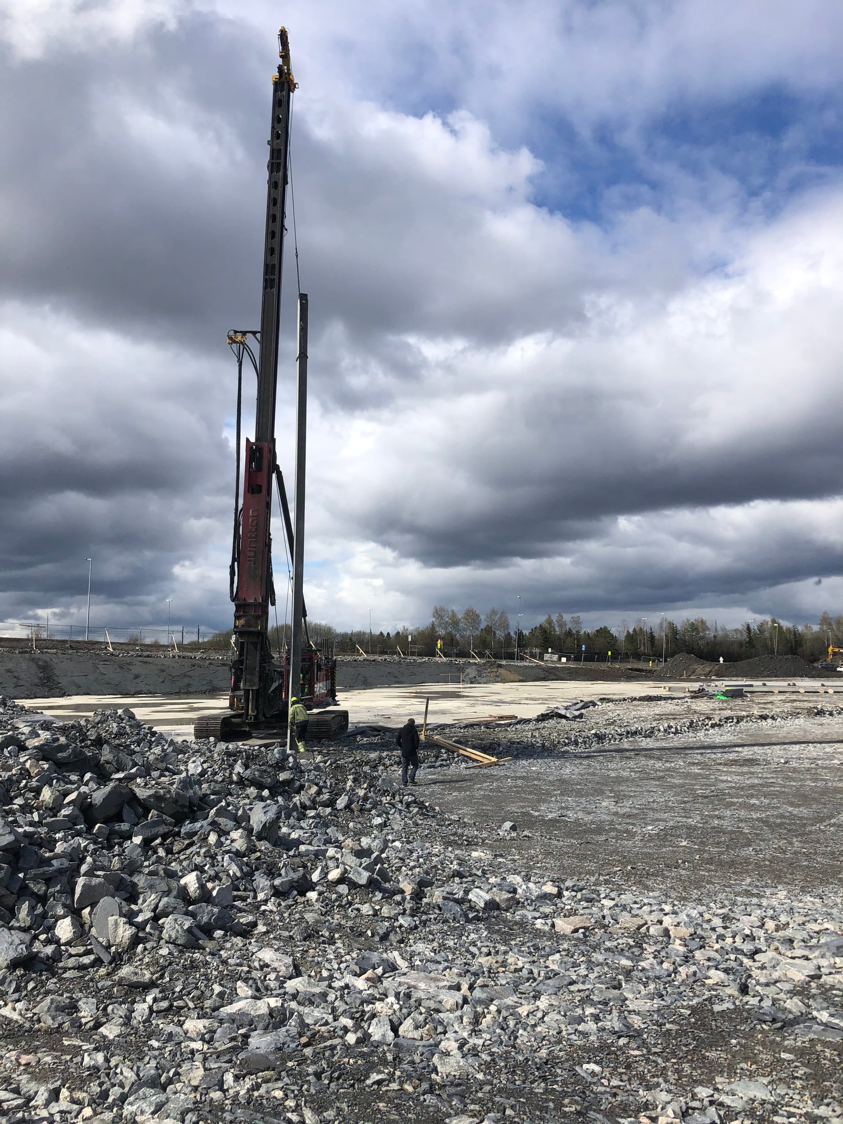 Pelerigg i arbeid på Byporten Jessheim