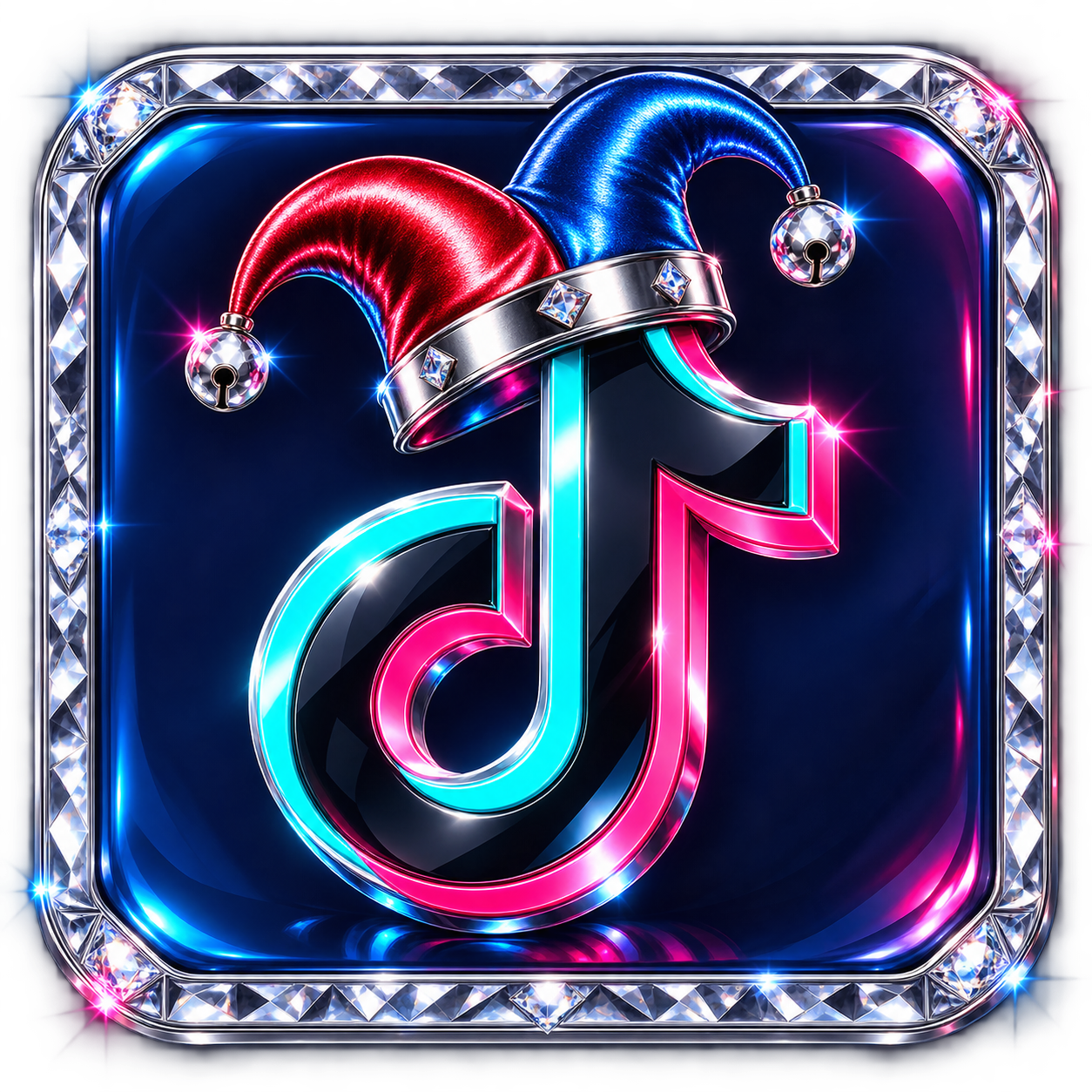 TikTok-symbol med jokerlue